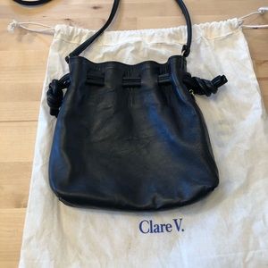 Clare V Black Petit Henri drawstring bag